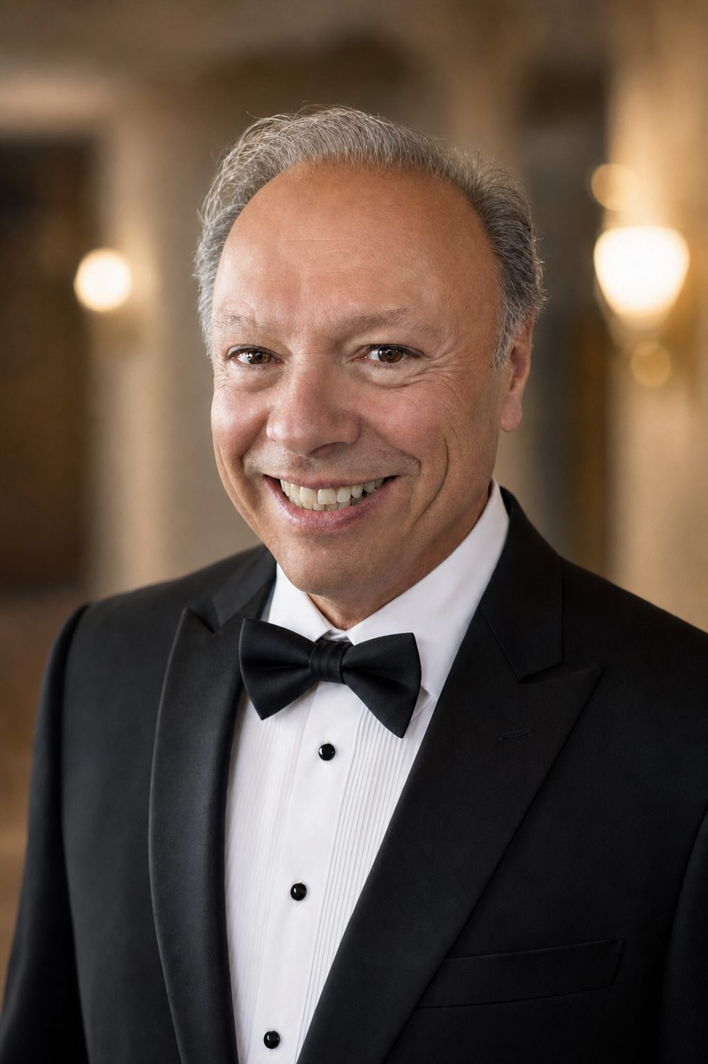 Dan Meno, historian and Board-Certified Genealogist, in formal black tie